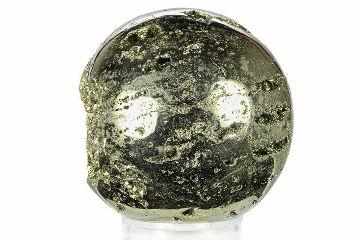 Polished Pyrite Sphere - Peru #302289